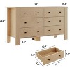 6 Drawer Dresser for Bedroom, Modern Tall Dresser Organizer with Storage Drawers, Wooden Chests of Drawers for Bedroom, Entryway, Hallway - 2 of 4
