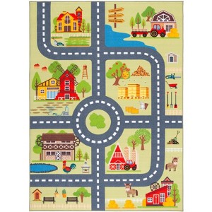 Kids Playhouse KPH232  Machine Washable Skid-Resistant Power Loomed Indoor Rugs - Safavieh Kids - 1 of 4