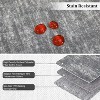 9'x12'Abstract Area Rug Machine Washable, Non-Slip Modern Accent Rug for Living Room Bedroom, Stain-Resistant Easy Clean Indoor Carpet,Gray - 4 of 4