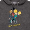 Men's - Hey Arnold! - Arnold and Gerald on Bike Graphic Fleece Pullover Hoodie - 2 of 4