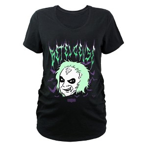 Women's Beetlejuice Beetlejuice Cartoon Face Maternity T-Shirt - 1 of 3