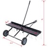 SEVOBAL Wheelbarrows and Lawn Carts Tow Behind Lawn Dethatcher and Sweeper for Riding Mowers, Black, 40"*25.5"*45" - 2 of 4