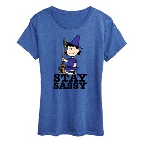 Women's - Peanuts - Lucy Stay Sassy Short Sleeve Graphic T-Shirt - 1 of 4