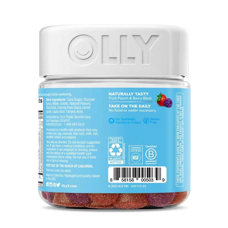 OLLY Kids' Multivitamin + Probiotic Gummies - Berry Punch, 6 of 15