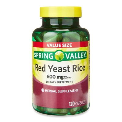 Spring Valley Red Yeast Rice Dietary Supplement, 600 mg, 120 Count