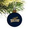 University of Toledo Rockets Logo Mini Small Tiny Wood Christmas Tree Holiday Ornament - 3 of 4
