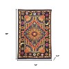 HomeRoots 80" X 56" Black Red And Yellow Cotton Star and Sunburst Hanging Tapestry - 3 of 4