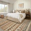 Washable Vintage Printed Rug Non Slip Low Pile Rug Soft Throw Floor Cover Foldable Indoor Carpet for Living Room Bedroom,Beige/5'x7' - 4 of 4