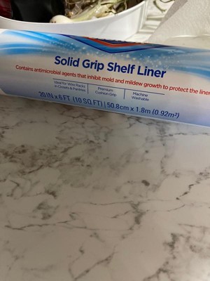 Solid Grip Shelf Liner with Clorox, Black, 20 in. x 6 ft. Roll