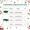 Christmas Tablecloth, Simple Snow Stick Figure Washable Table Cover, Holiday Decorative Dining Table Cover for Party Picnic Dinner Decor - 3 of 4