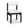 Meridian Furniture,Roundhill Linen Textured Fabric Upholstered Dining Chair, Set of 2 - 2 of 4