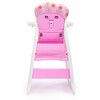Yinvani Pink Convertible Baby Table and Chair Set with Feeding Tray and 5-Point Safety Buckle - 2 of 4