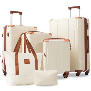 Dexmalle Hardshell Luggage Sets 6 Piece Suitcase Set - 1 of 4