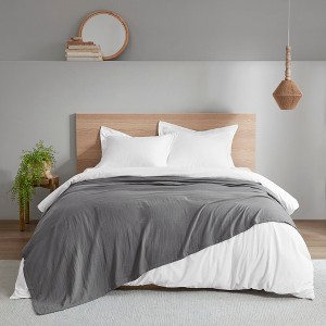 100% Cotton Ultra Soft Solid Bed Blanket,  3-Layer Lightweight Fabric Breathable Blanket for Hot Season - 1 of 4