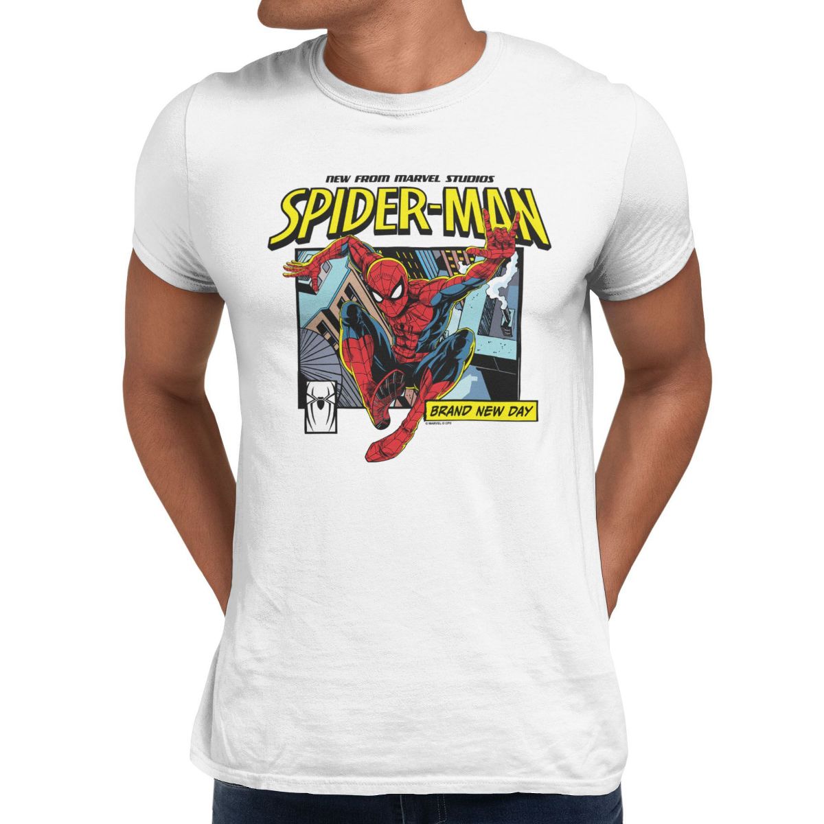 Marvel Spider-Man Brand New Day Men's Spidey New Comic Swing T-Shirt