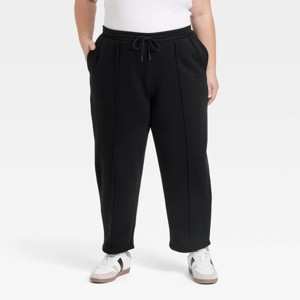 Women's Leisure Studio Mid-Rise Barrel Leg Sweatpants - Universal Thread™ - 1 of 3