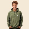 Dalix Ghost Embroidered Washed Hooded Sweatshirt Fleece Soft Cotton Mens - 3 of 4