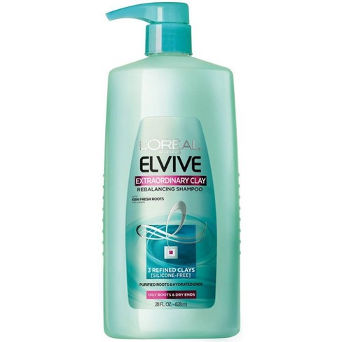 L'Oreal Paris Elvive Extraordinary Clay Rebalancing Shampoo for Dry Hair - 28 fl oz - image 1 of 4