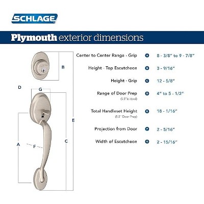 Satin Nickel Plymouth Entry Handleset with Accent Lever