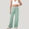 Anna-Kaci Active Women's High Waist Wide Leg Athletic Pants with Side Pockets and Elastic Waistband Design - 2 of 4