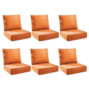 Gymojoy 24x24x6" Outdoor Cushion Patio Chair Furniture Cushion 28D High Density Sponge Cushion with Removable Cover Cushion Replacement - 1 of 4