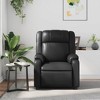 vidaXL Massage Recliner Chair Black Faux Leather - 3 of 4