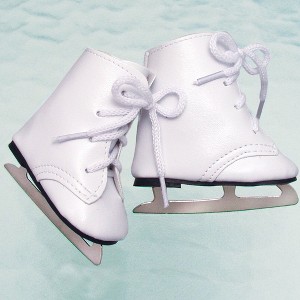 Sophia's Faux Leather Ice Skates with Faux Metal Blades for 18" Dolls - 1 of 4