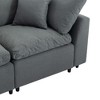 CAVINAS Luxury L-Shaped Sectional Sofa with Removable Ottoman ,Down Filling ,Linen-Like 3D Fabric ,the Modular couch for Living Room - 4 of 4