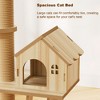 Lyngins Modern Wooden Cat Tree Tower, Stylish Cat Tower with Sisal Cat Scratching Post & Acrylic Hammock, Cat House for All Cats/Kittens - 4 of 4