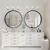Apmir Round High Quality Aluminum Alloy Framed French Cleat Mounted Wall Decor Bathroom Vanity Mirror in matte black with 5-Year Warranty - 3 of 4