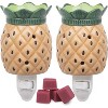 Pineapple Plug-in Fragrance Wax Melt Warmers (2 Pack) Electric Scented Tart, Oil & Candle Warmer w 4 Guava Pineapple Wax Cubes- Mother's Day Gift - 4 of 4