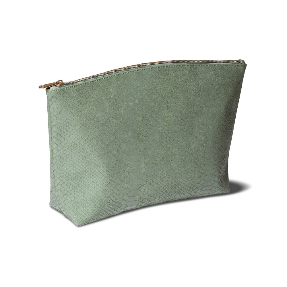 Sonia Kashuk Large Travel Pouch Sage Faux Snake