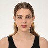 Trendy Gold Plated Knot Earrings for Women Chunky Statement Drop Dangle Earrings Lightweight Fashion Accessories Gold Jewelry - 2 of 4