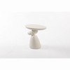 Okak Elegent Decorative End Table, Fiberglass Side Table with Pedestal, Decor Couch Table for Living Room, Bedroom, Guestroom - 2 of 4