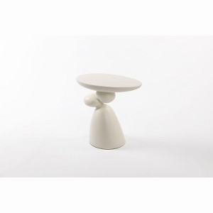 NicBex Modern Fiberglass Stone Coffee End Table, Minimalist Corner Table with Decoration, Home Decor for Living Room, Guestroom - 1 of 4