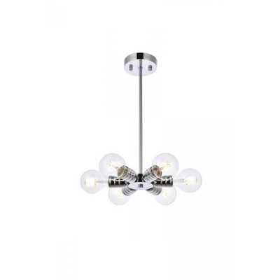 Elegant Lighting Reyes 6 lights chrome pendant