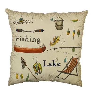 Beachcombers Fishing Gear Throw Pillow