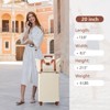 Hynes Eagle Hardshell Luggage Sets 3 Piece Carry-on Suitcases with Wheels TSA Lock -White - 4 of 4