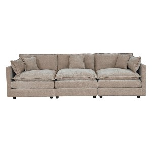 NicBex Couches for Living Room Deep Seat Sofa Couch Upholstered 2 Seater Sleeper Loveseat Sofa with 4 Pillows for Bedroom - 1 of 4