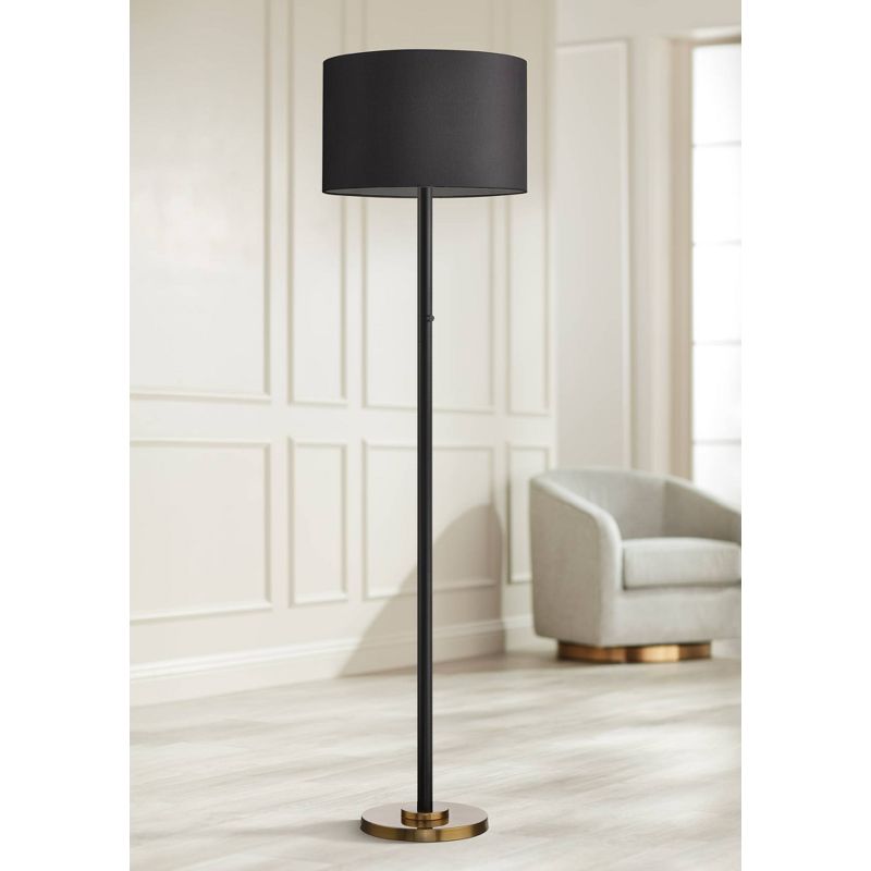 Possini Euro Design Possini Euro Meridian Black Shade 72" Light Blaster Floor Lamp, 2 of 7