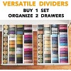Set of 6 Bamboo Drawer Dividers , 4.65” High, Expandable Organizers for Clothing,Adjustable (17-22" Sizes) - SpaceAid® - 2 of 4