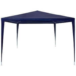 vidaXL Water-Resistant PE Party Tent 9.8'x13.1', Outdoor Gazebo with UV Protection and Rust-Resistant Steel Frame, Easy Assembly, Blue. - 1 of 4