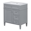 YOOCOZZ 30'' Bathroom Vanity with Top Sink,2 Drawers and a Tip-out Drawer - 4 of 4