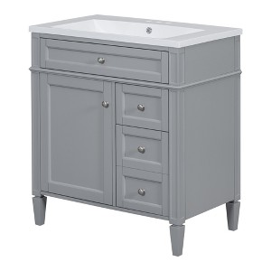 Dexmalle 30'' Bathroom Vanity with Top Sink and a Tip-out Drawer - 1 of 4