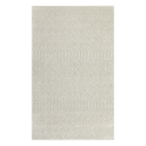 Area Rug Moroccan Geometric Rug Shag Rug High-Low Pile Indoor Carpet - 1 of 4