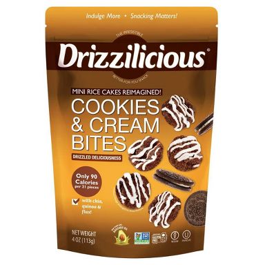Drizzilicious Cookies & Cream Drizzled Mini Rice Cake - 4oz