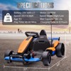 24V 10A Electric Ride On Go Kart for Kids, Drift Racing Go Kart w/Drift Race Pedal, 400W Two Motor, Damping System, Racing Flag, Go Kart for Kids 6+ - 4 of 4