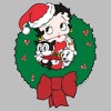 Womens Betty Boop Christmas Characters Wreath T Shirt - 2 of 3