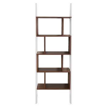 Ascencio Ladder Bookshelf and Display Case White/Walnut  - HOMES: Inside + Out