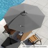 Tangkula 10 FT Patio Offset Umbrella w/ X-shaped Base Infinite Tile & 360° Rotation - 2 of 4